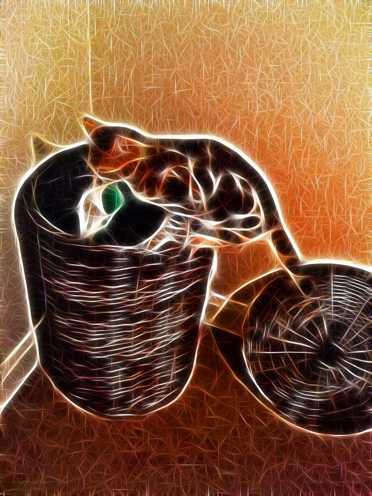fractal cat in a basket