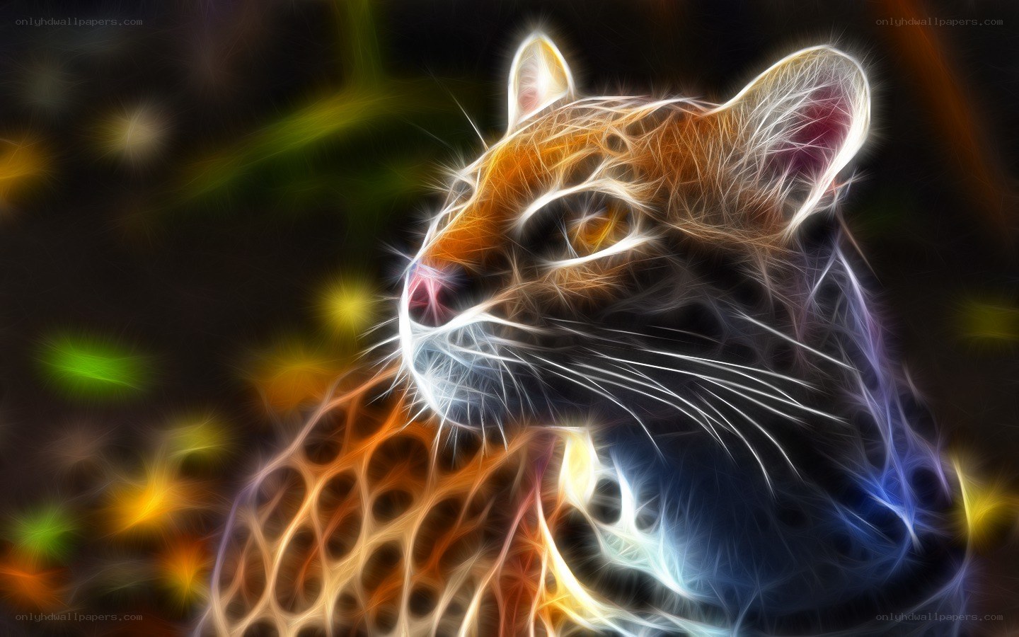 fractal cat portrait