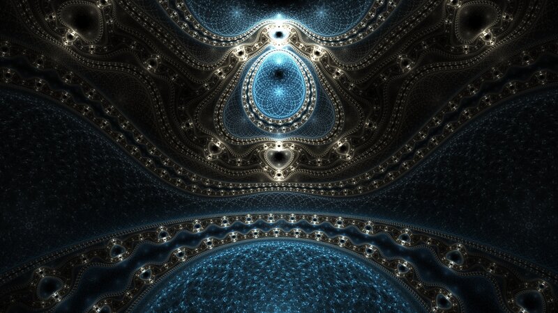 Fractal Cathedral Ceiling — Blue