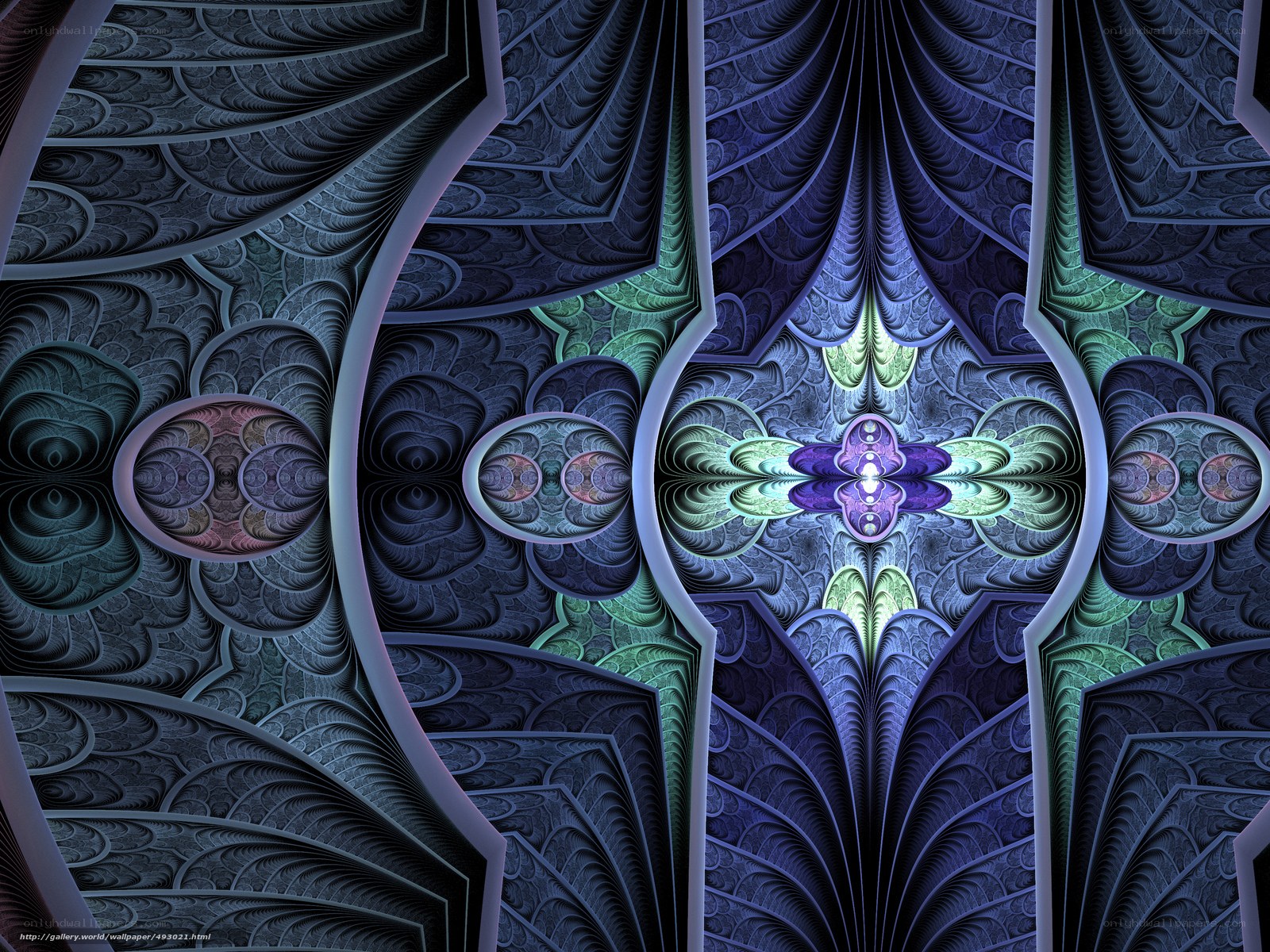 Fractal cathedral ceiling