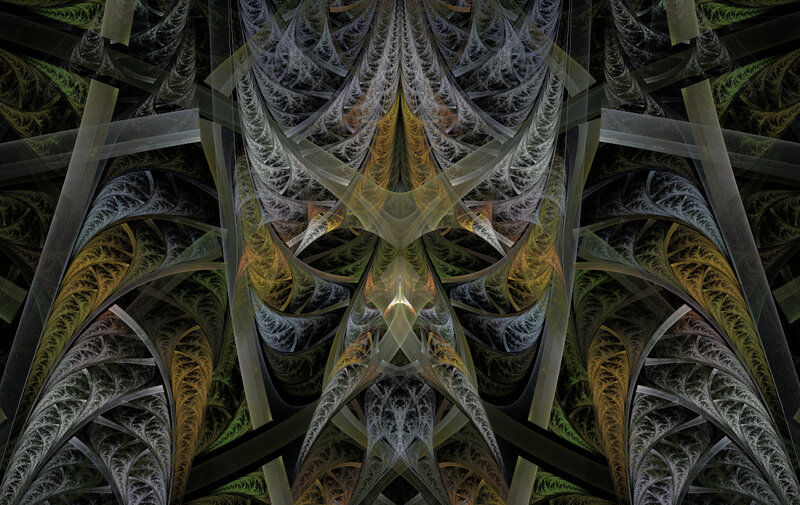 Fractal Cathedral Structure — Black