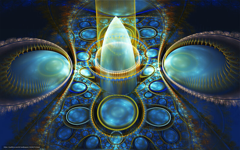 Fractal Cathedral Structure — Blue