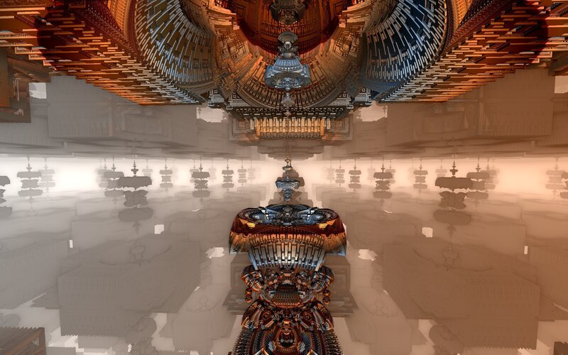 Fractal Cathedral Structure — Brown