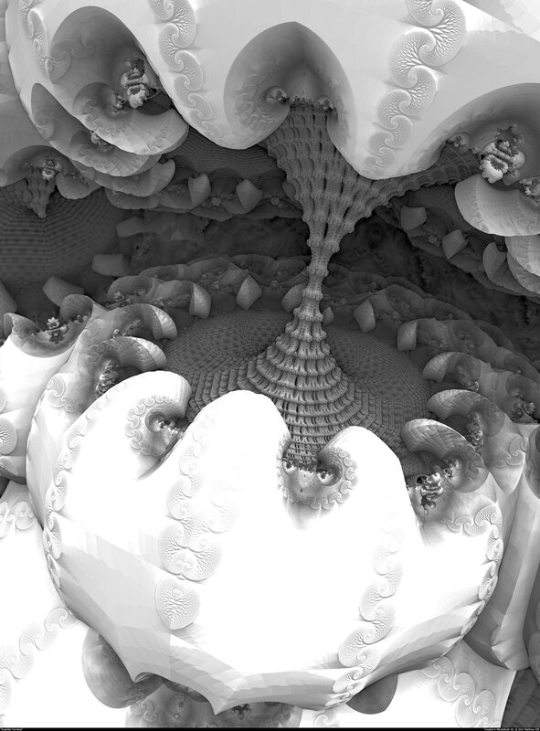 Fractal Cathedral Structure — White