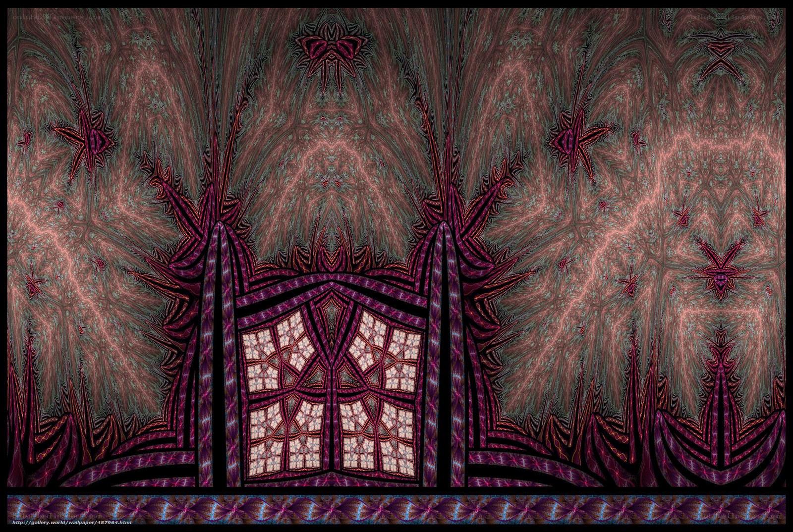 Fractal cathedral window