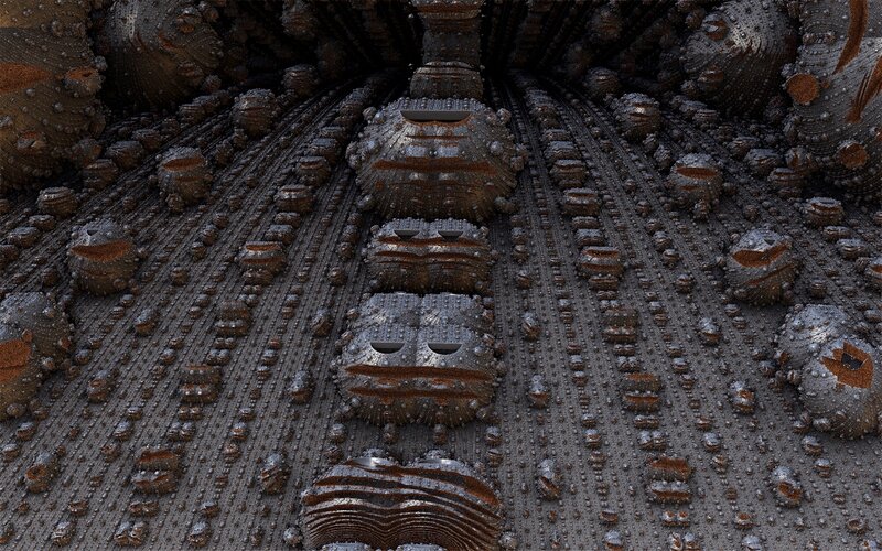 Fractal Cave Structure — Gray