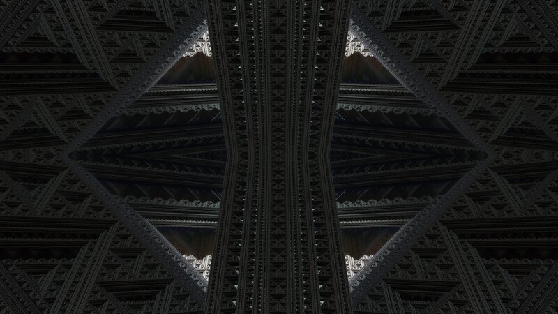 Fractal Ceiling Pattern — Black, Dark