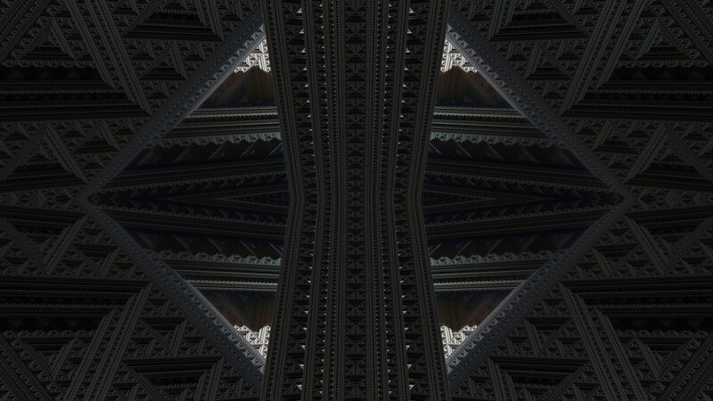 Fractal Ceiling Pattern — Black
