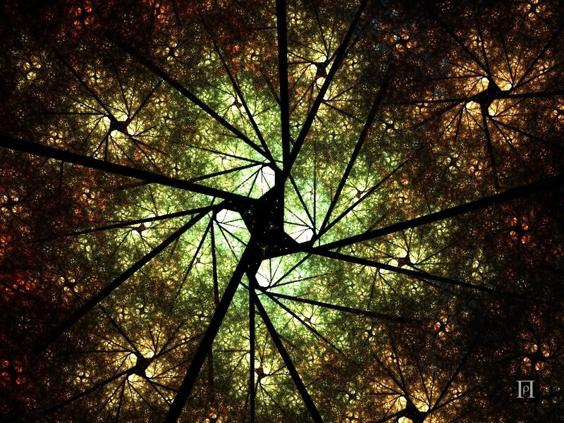 Fractal Ceiling Pattern — Green