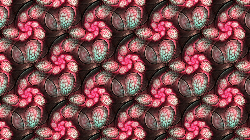 Fractal Cellular Pattern — Pink