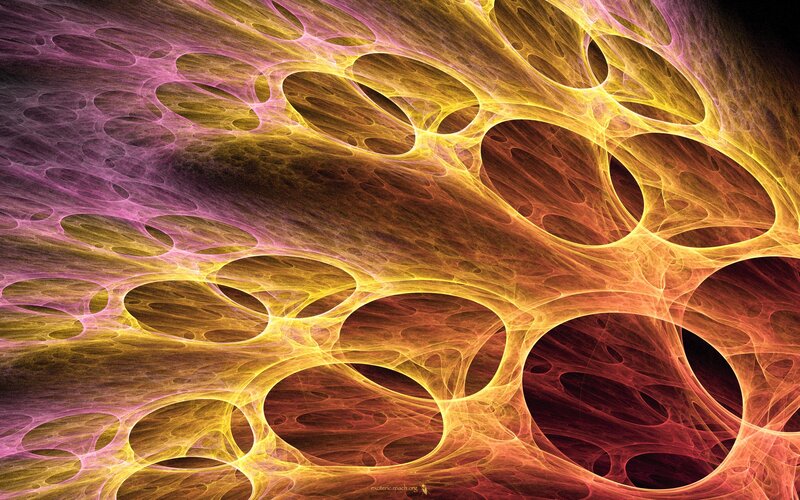Fractal Cellular Structure — Yellow
