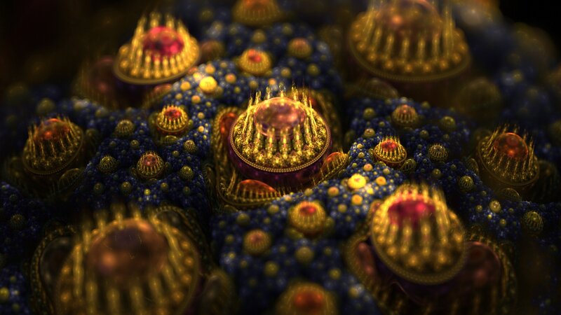 Fractal Cellular Structures — Blue