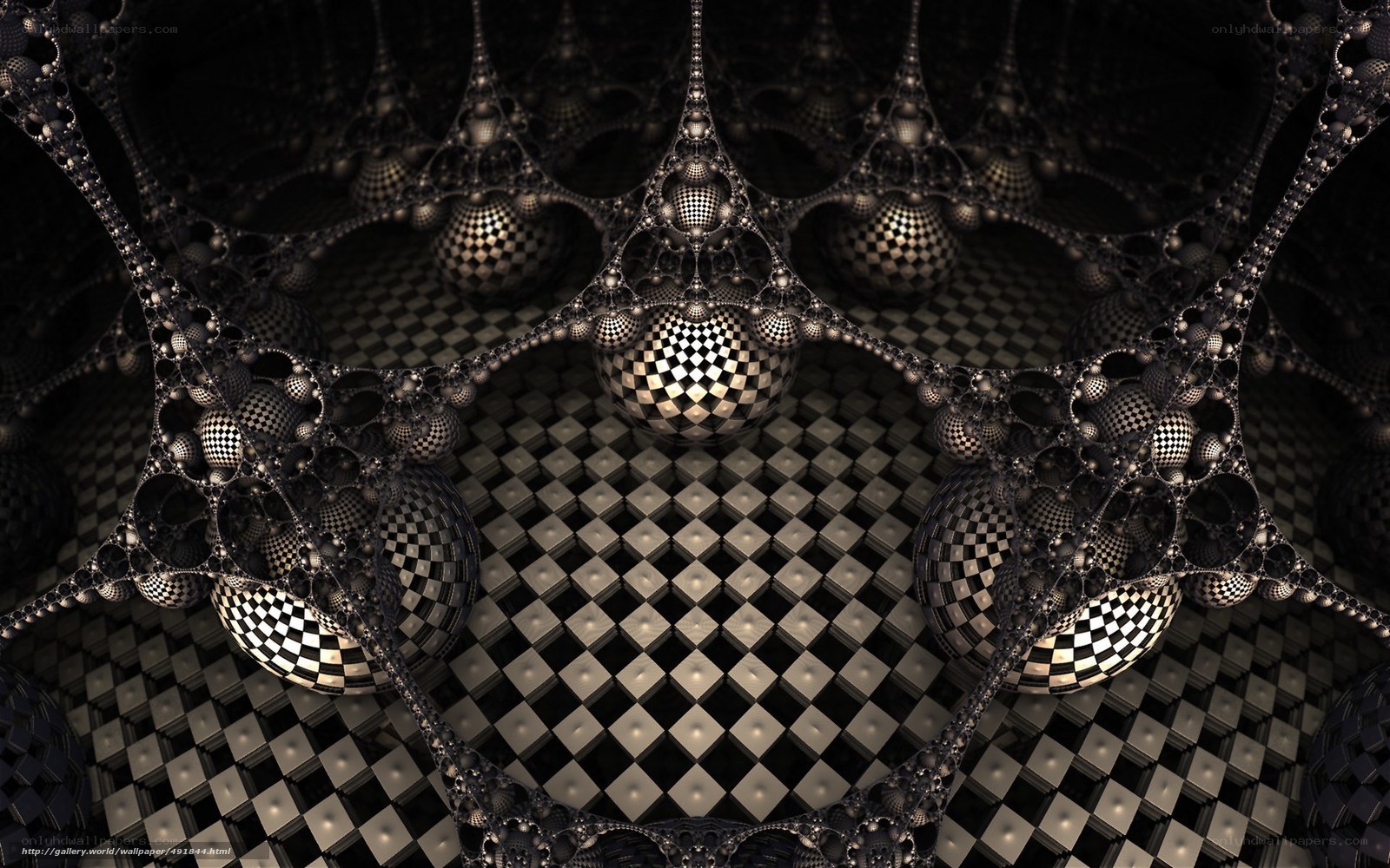 Fractal checkerboard structure