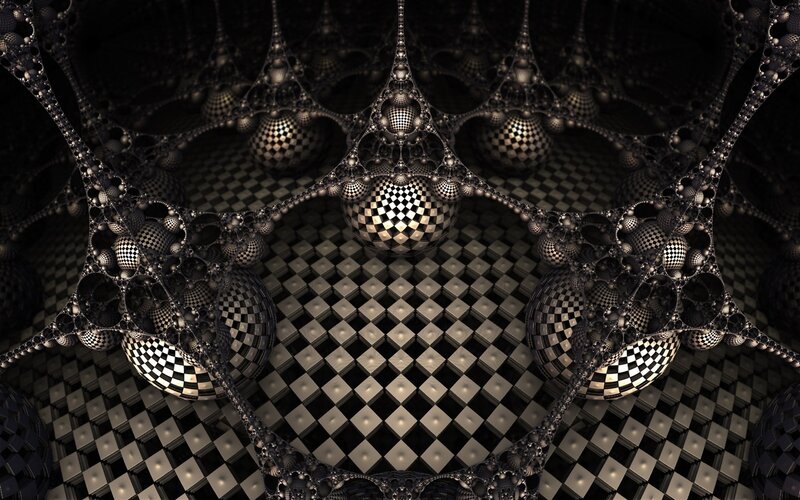 fractal checkerboard structure