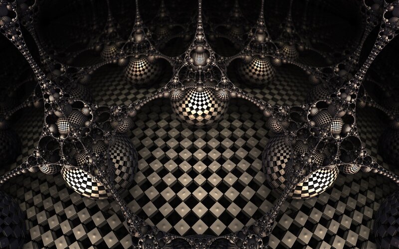 fractal checkerboard structure
