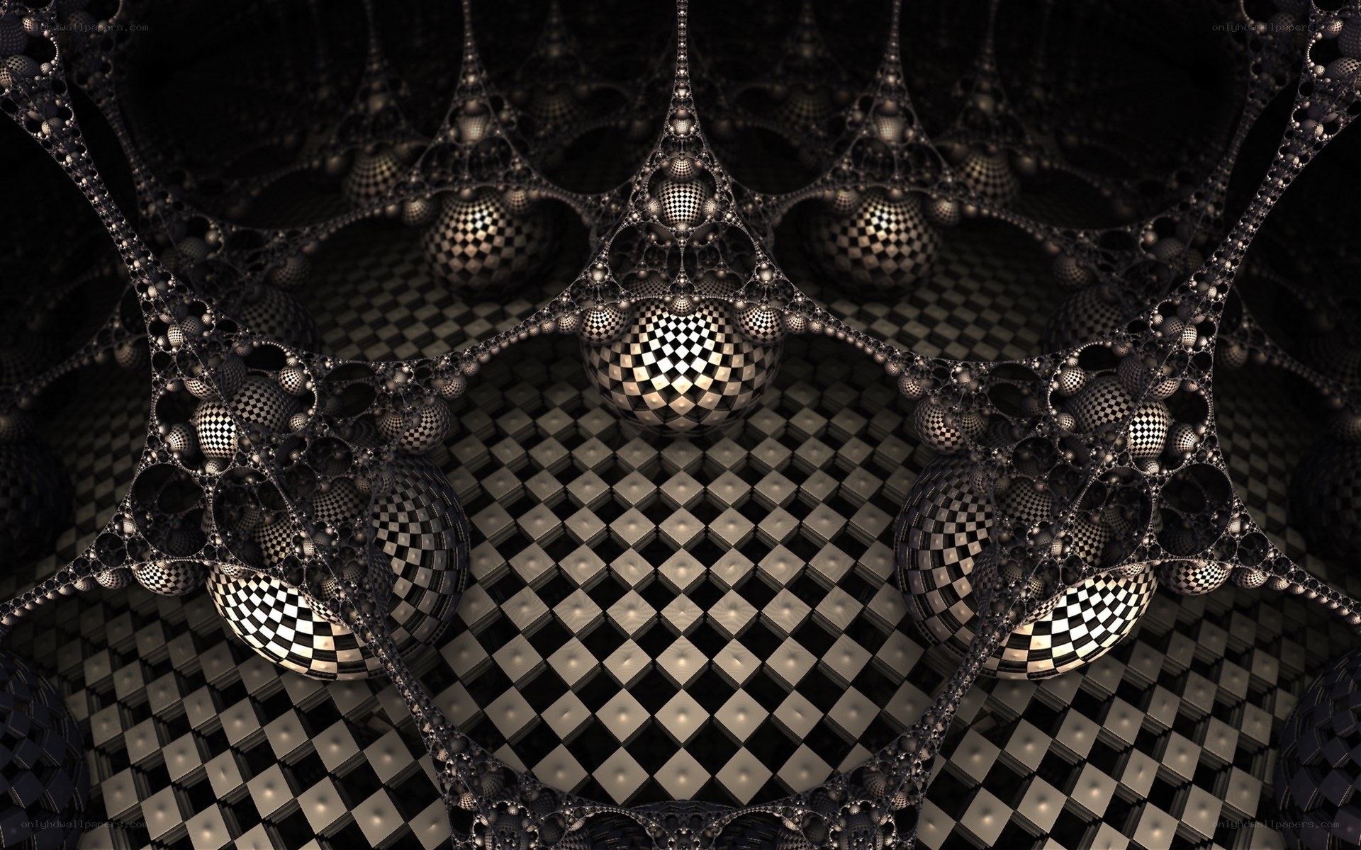 fractal checkerboard structure