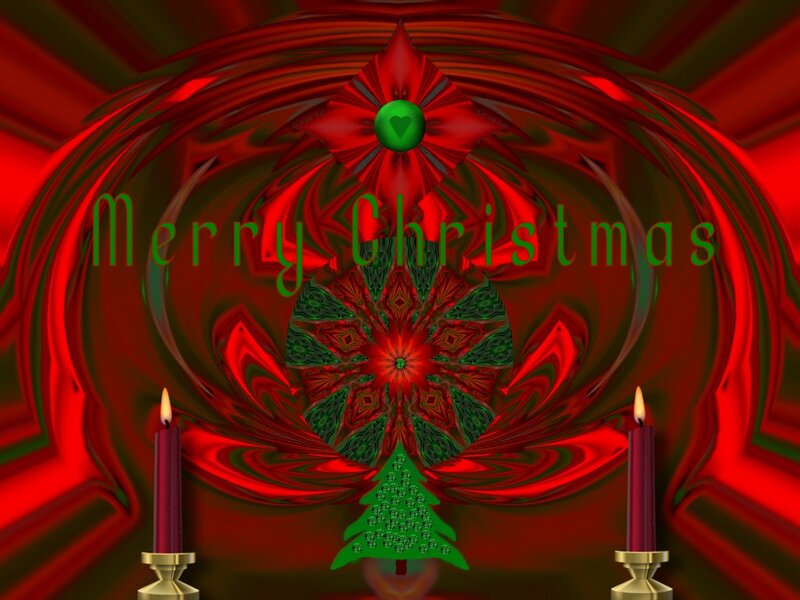 Fractal Christmas Design — Red
