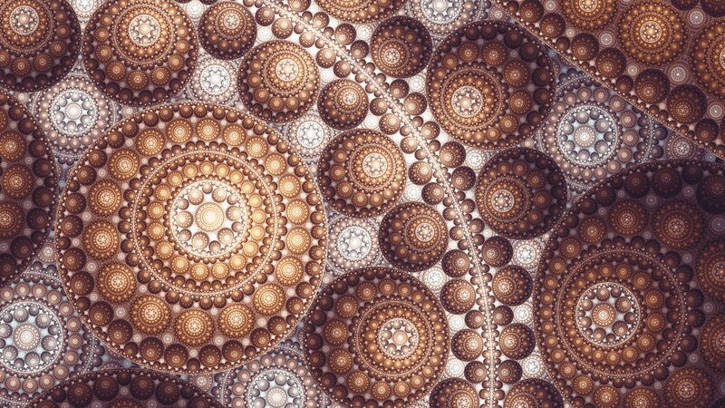 Fractal Circle Pattern — Brown