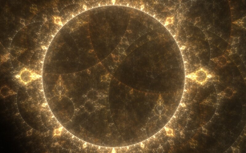 Fractal Circle Pattern — Gold