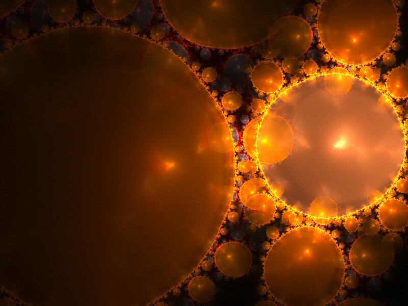 Fractal Circle Pattern — Orange