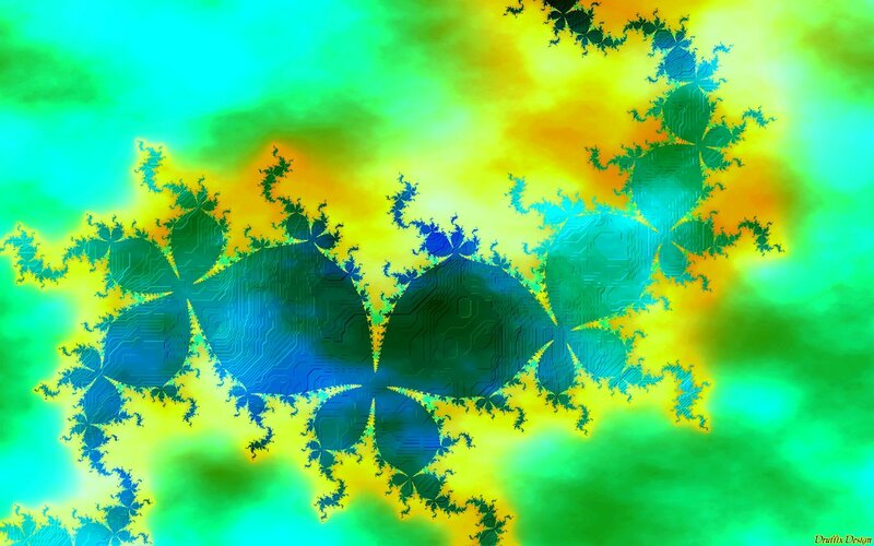 Fractal circuit design artwork