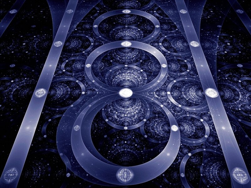 Fractal Circular Pattern — Blue