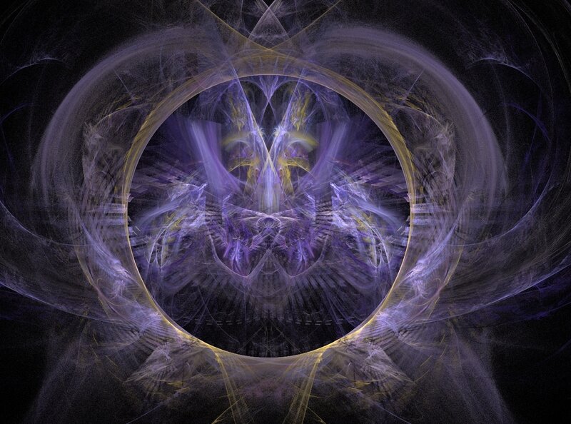 Fractal Circular Pattern — Purple