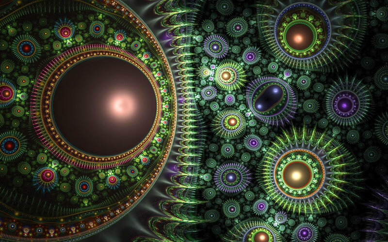 Fractal Circular Patterns — Green