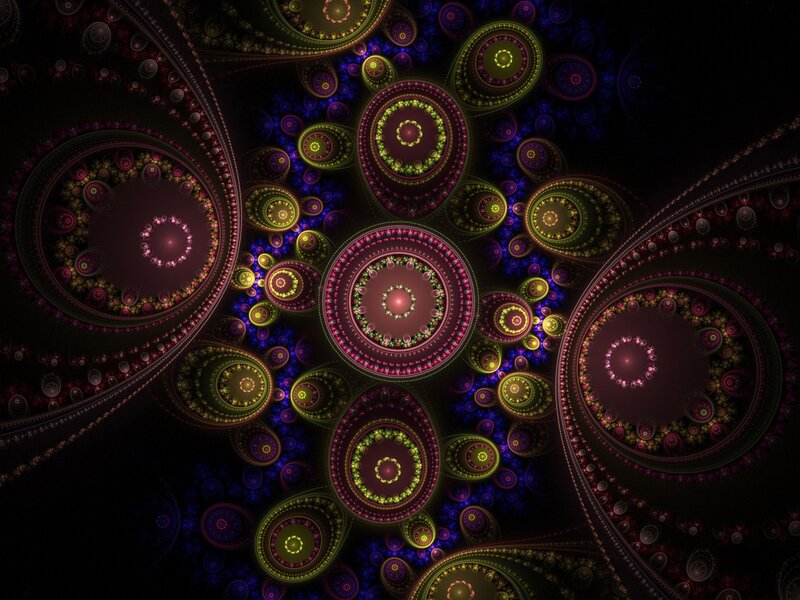 Fractal Circular Patterns — Purple