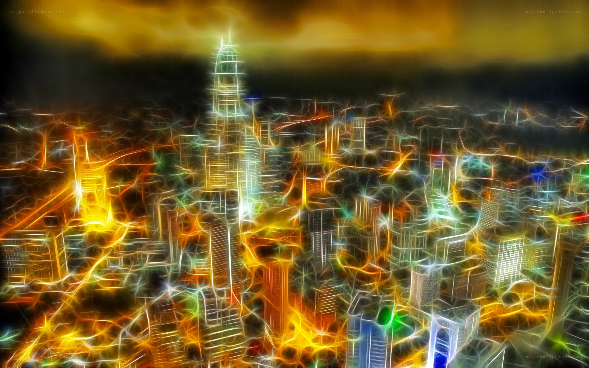 fractal city skyline