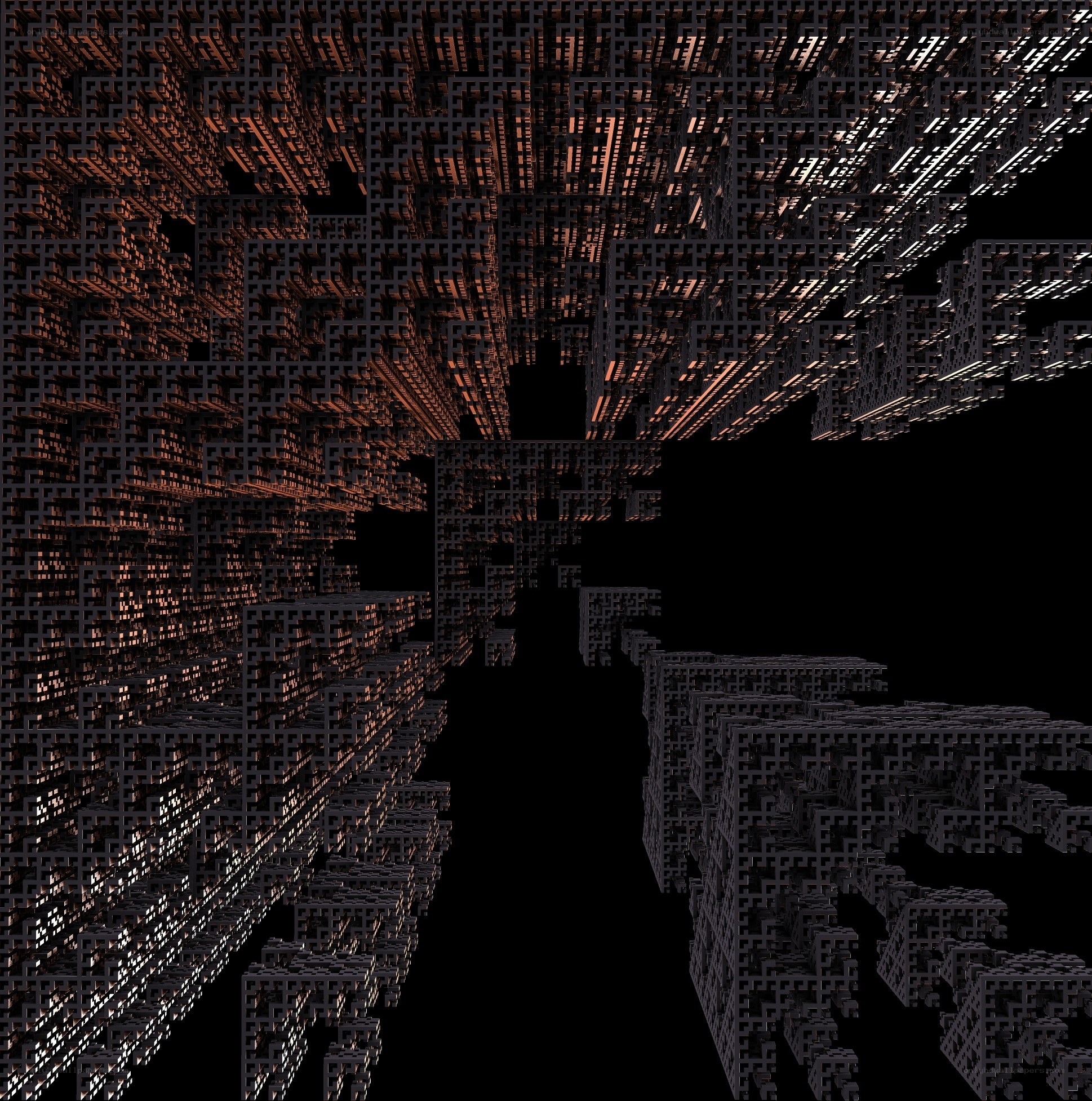 Fractal cityscape tunnel