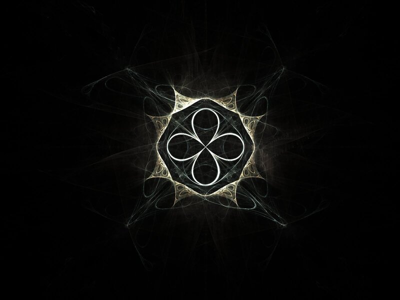 Fractal Clover Design — Black