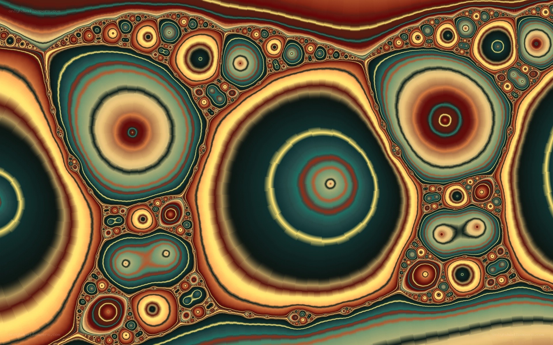 Fractal concentric circles