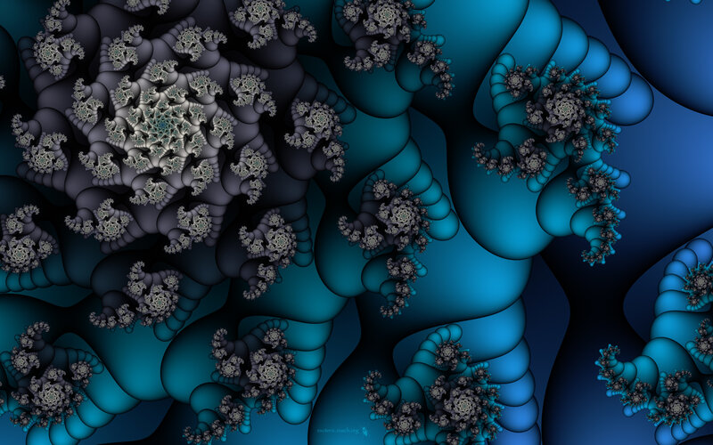 Fractal Coral Formations — Blue