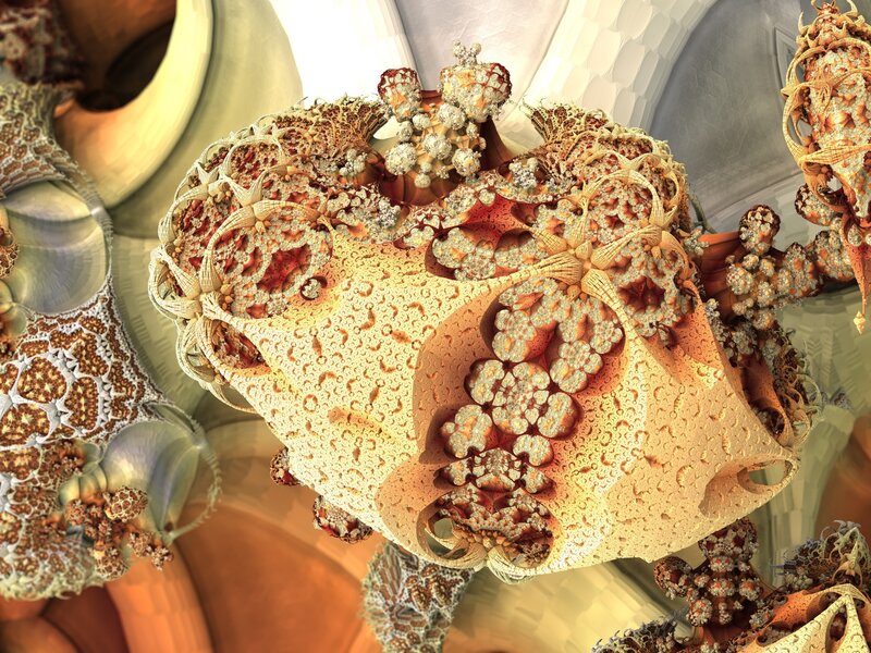 Fractal Coral Structure — Beige, Organic