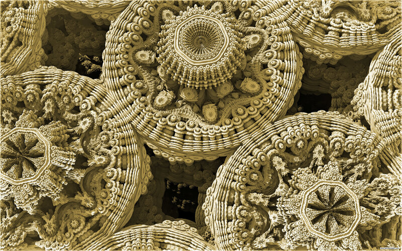 Fractal Coral Structure — Beige