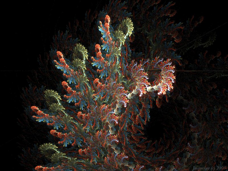 Fractal Coral Structure — Red