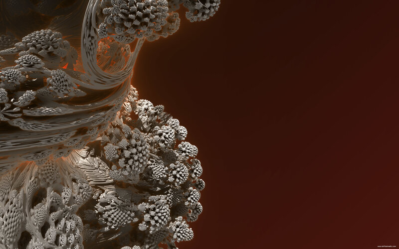 Fractal Coral Structure — White