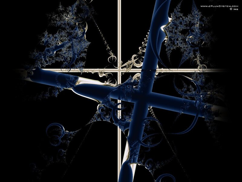 Fractal cross design