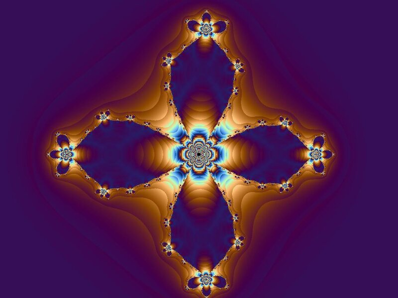 Fractal Cross Pattern — Purple