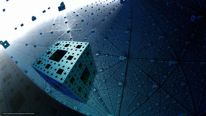 Fractal Cube Structure — Blue