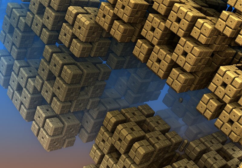 Fractal Cube Structure — Brown