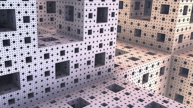 Fractal Cube Structure — White