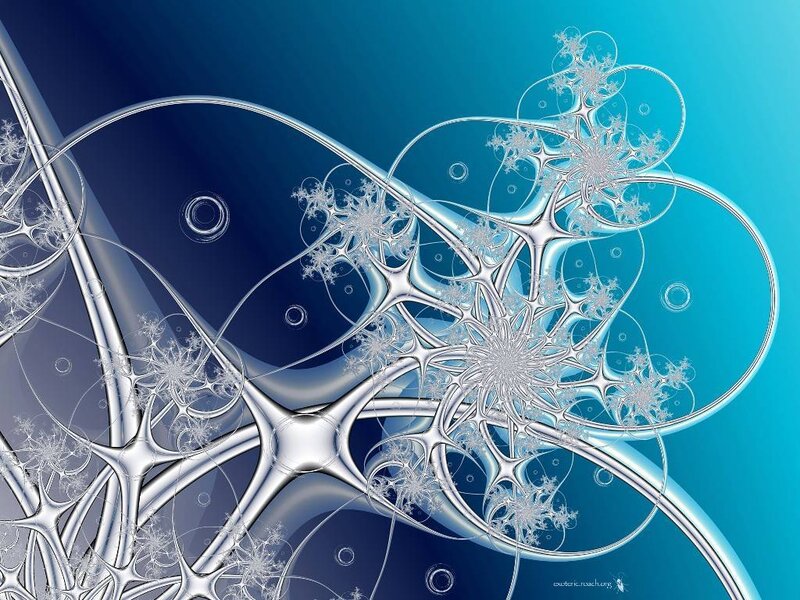 Fractal design with silver patterns