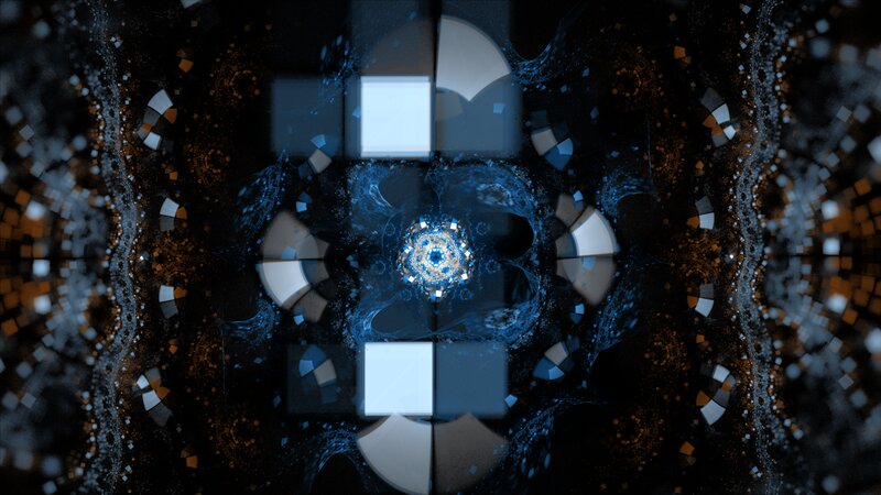Fractal Digital Artwork — Blue, Abstract