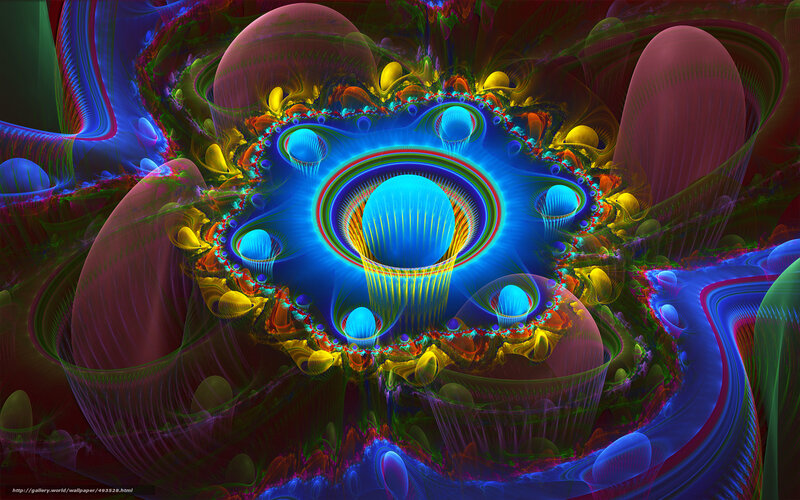 Fractal Digital Artwork — Blue, Vibrant
