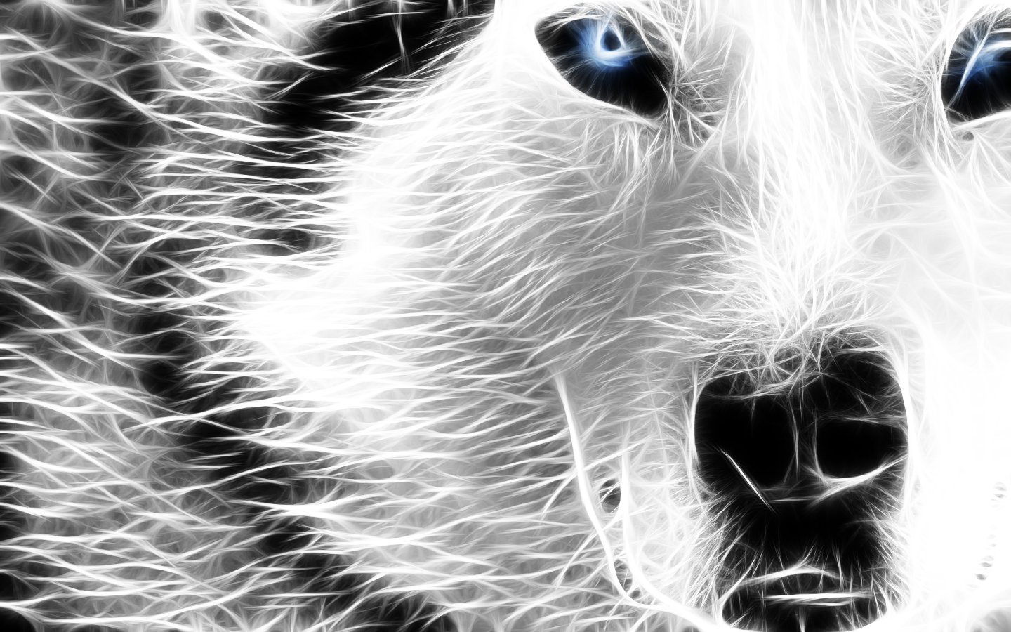 fractal dog portrait