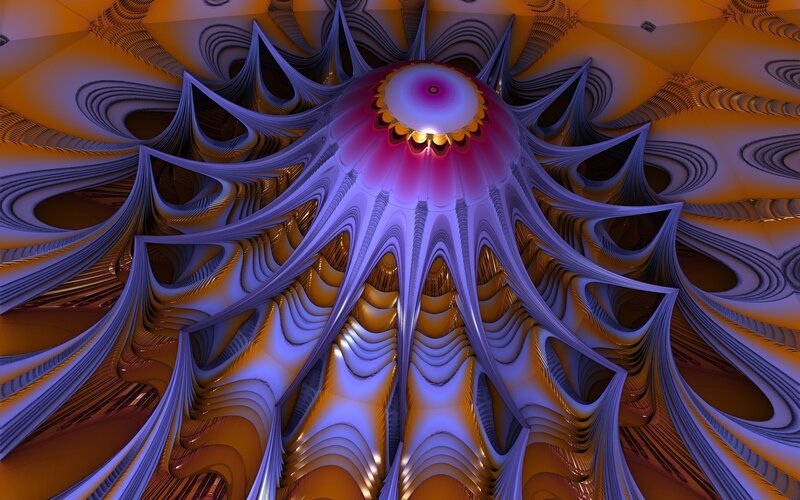 Fractal Dome Structure — Purple, Hypnotic