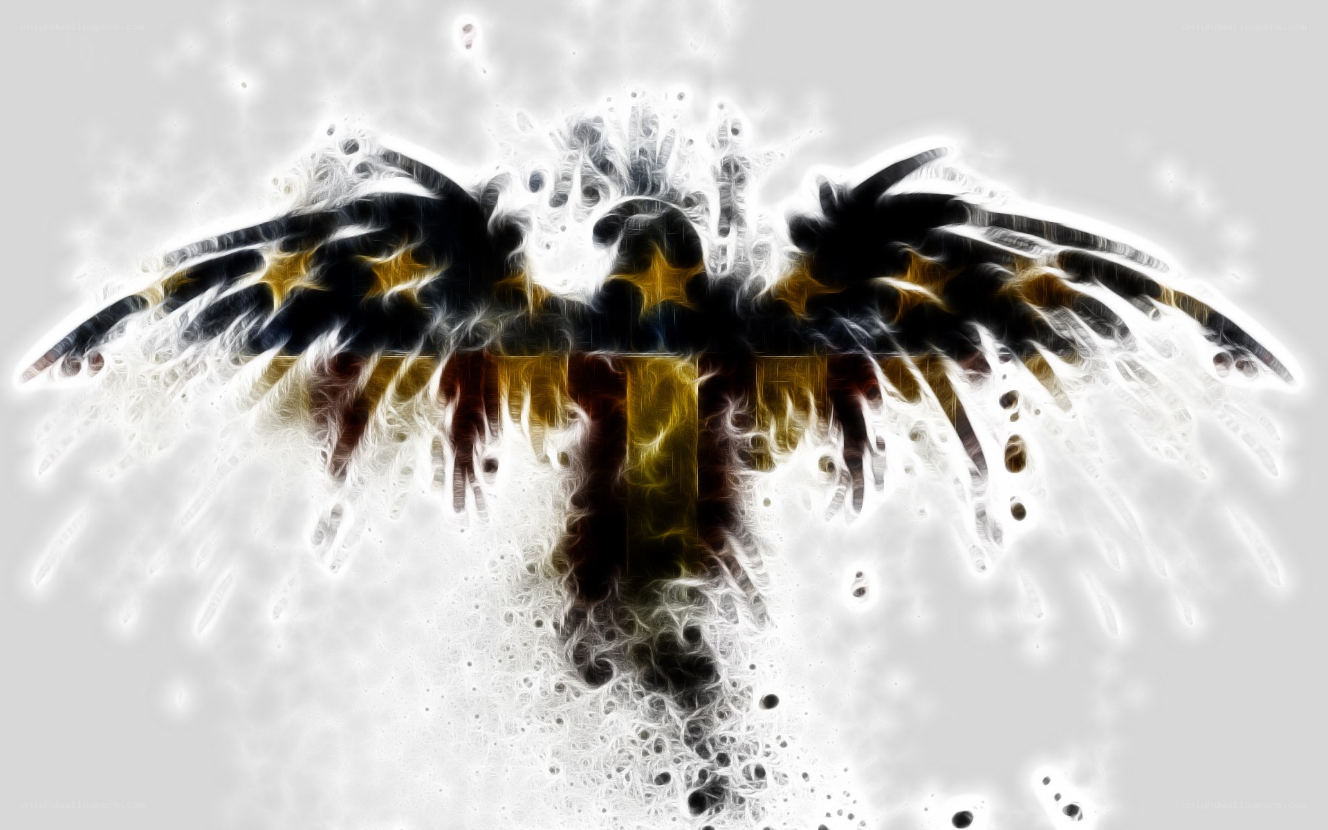fractal eagle with flag colors