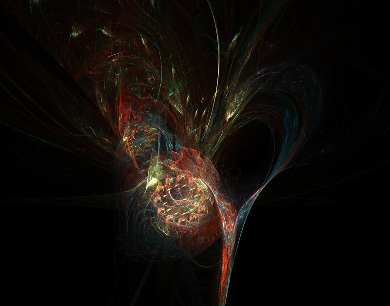Fractal Energy Burst — Red